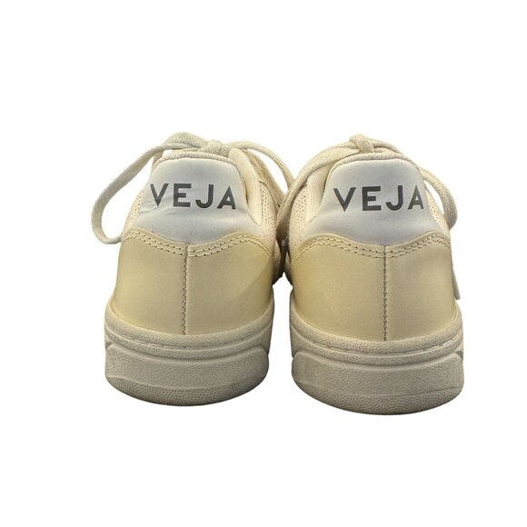 Veja V-10 J-Mesh Jute White Leather Women's Sneakers, Size 6 - Picture 5 of 9